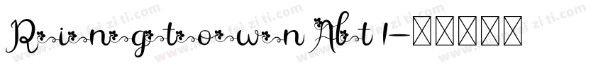 Ringtown Alt 1字体转换